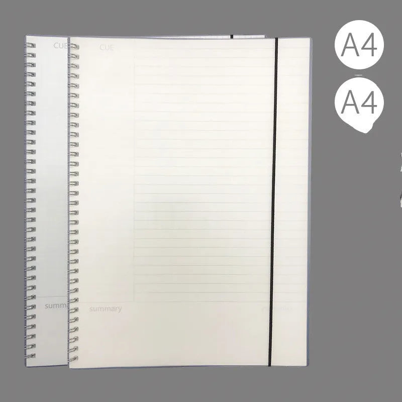 A4 hard cover notebook with PP material and choice of grid, line, or lattice ruling patterns