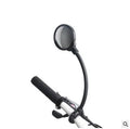 Black metal bicycle rearview mirror with hose adjustment clamp, shown as a two-pack.