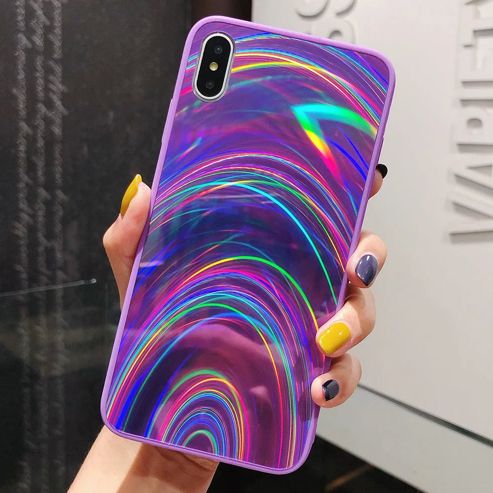 Marble pattern shockproof silicone phone case for Samsung models in multiple colours.