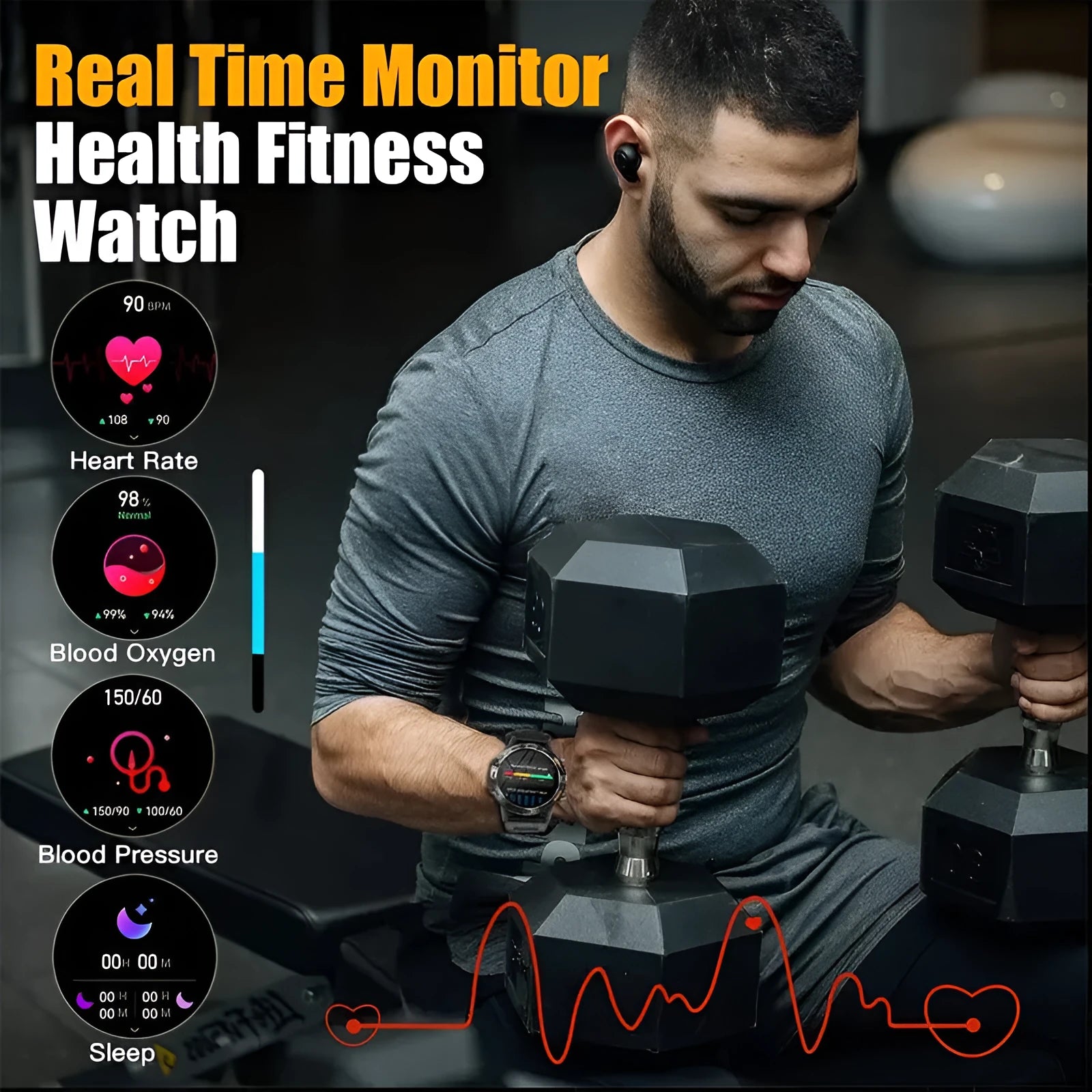 Bluetooth calling smart watch with touch screen and multiple colour options for outdoor use
