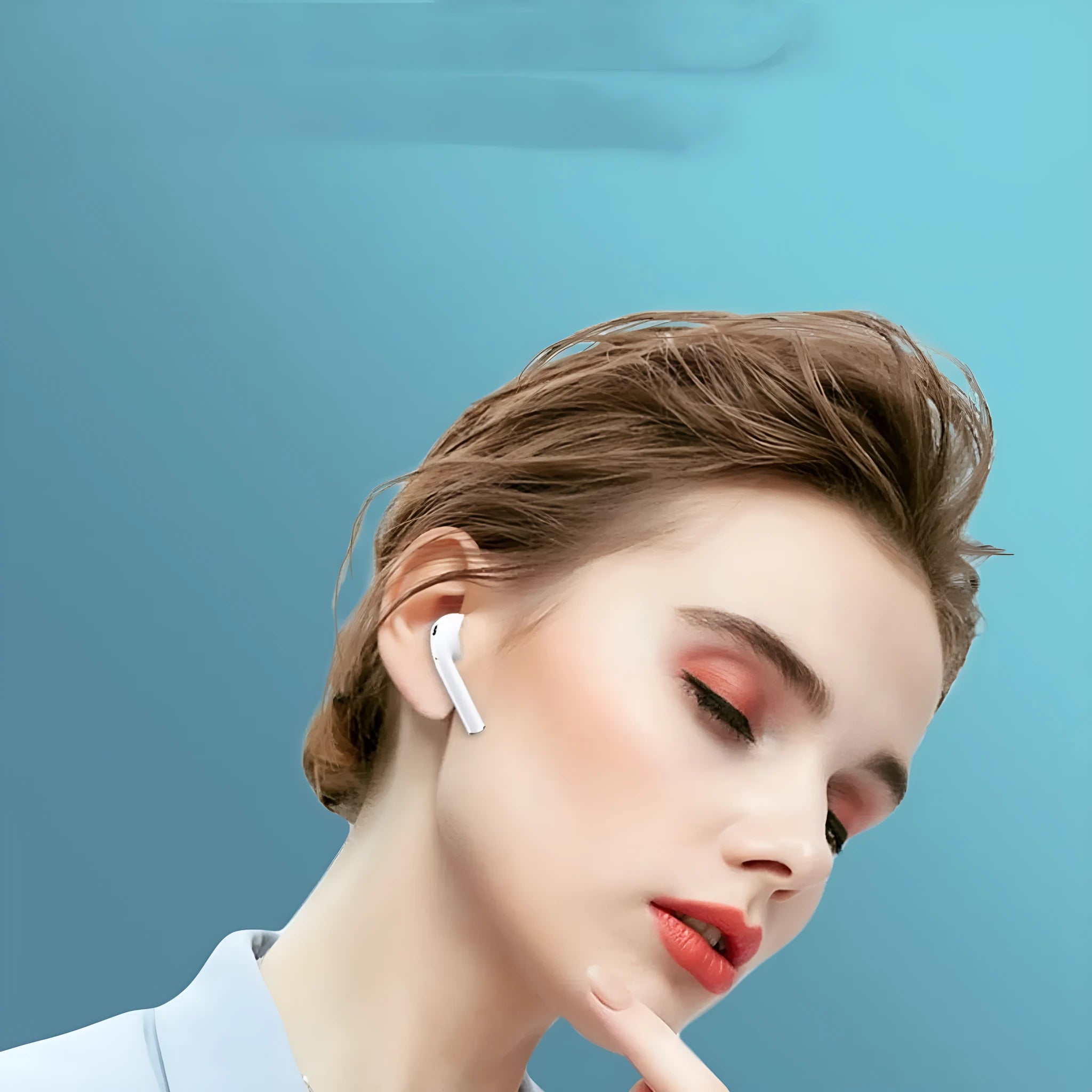 Orange white double layered noise reducing earplug sleeves for headphones made of silicone and memory cotton