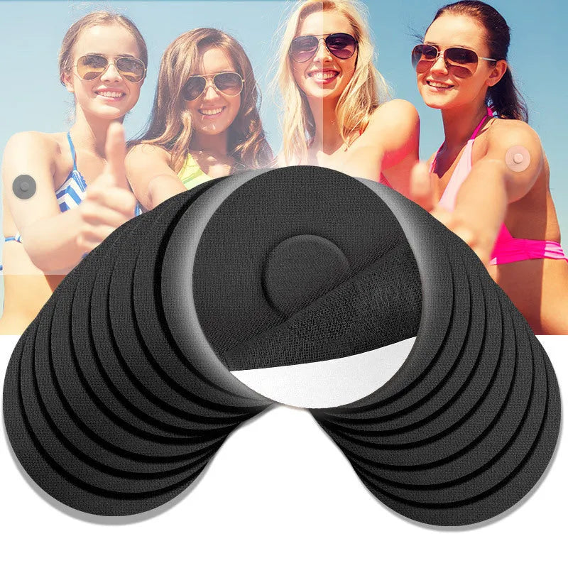 Sports anti-slip adhesive patch sensor with elastic fabric and glue-free self-adhesive backing