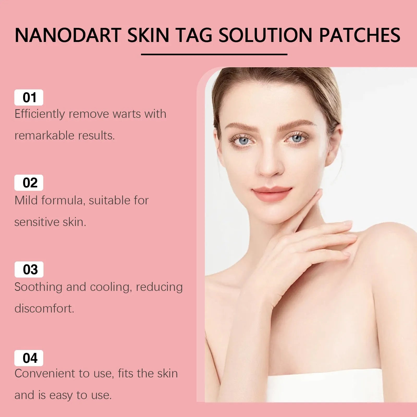 Skin wart invisible repair patch 144-count pack with microneedle applicator containing tea tree oil and centella asiatica