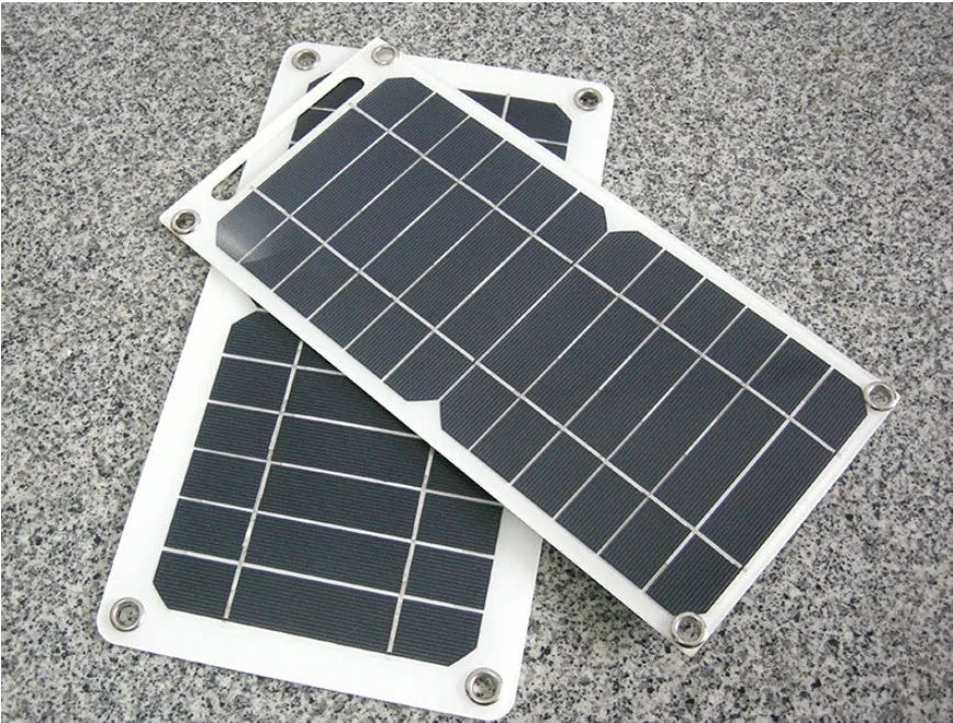 Semi-flexible monocrystalline solar panel 6W 5V with PET packaging for portable USB device charging