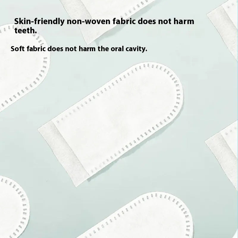 Pack of 50 white non-woven fabric pet dental cleaning finger cots for cats and dogs