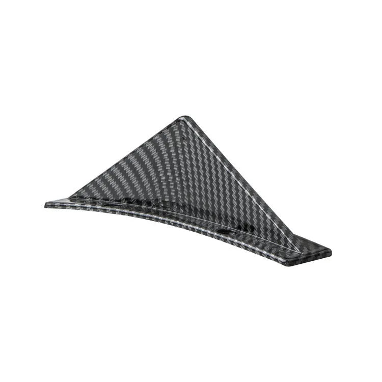 Four triangle car rear spoilers in bright black finish with flat plane design