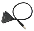 Black USB 3.0 to SATA 7+15 pin adapter cable with independent power supply line for hard drives