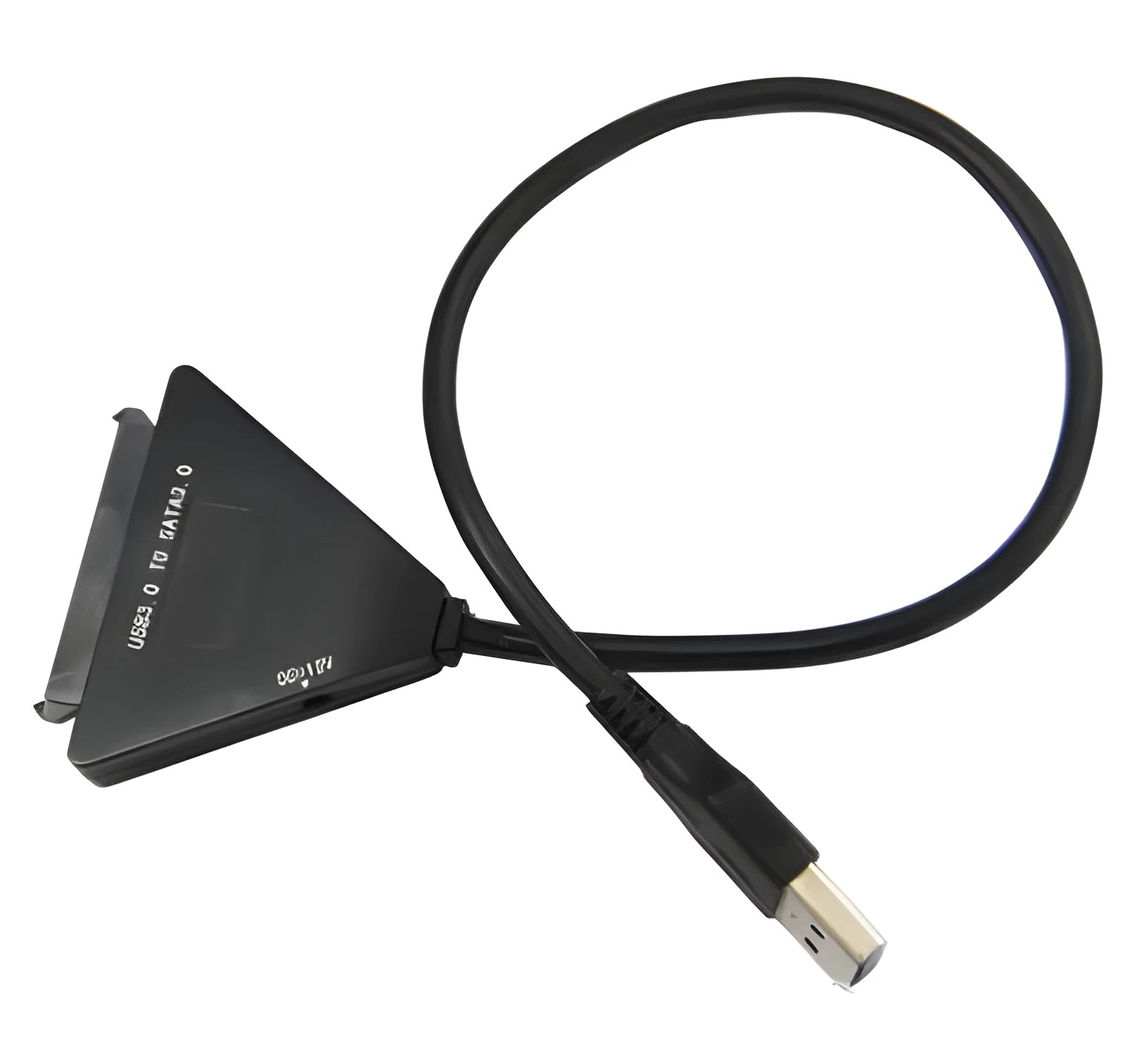 Black USB 3.0 to SATA 7+15 pin adapter cable with independent power supply line for hard drives