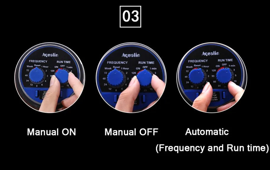 Automatic watering timer device with display and indoor ball valve for 3/4 inch faucet connection