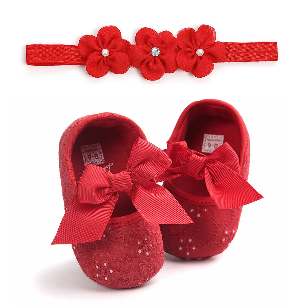 Baby princess shoes soft sole infant footwear pink colour size 11cm for 0-6 months
