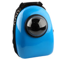 Soft-sided pet carrier bag for cats and dogs with mesh ventilation in dark blue and sky blue