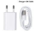 USB charger and cable for iPhone and iPad devices with 5V 2A output