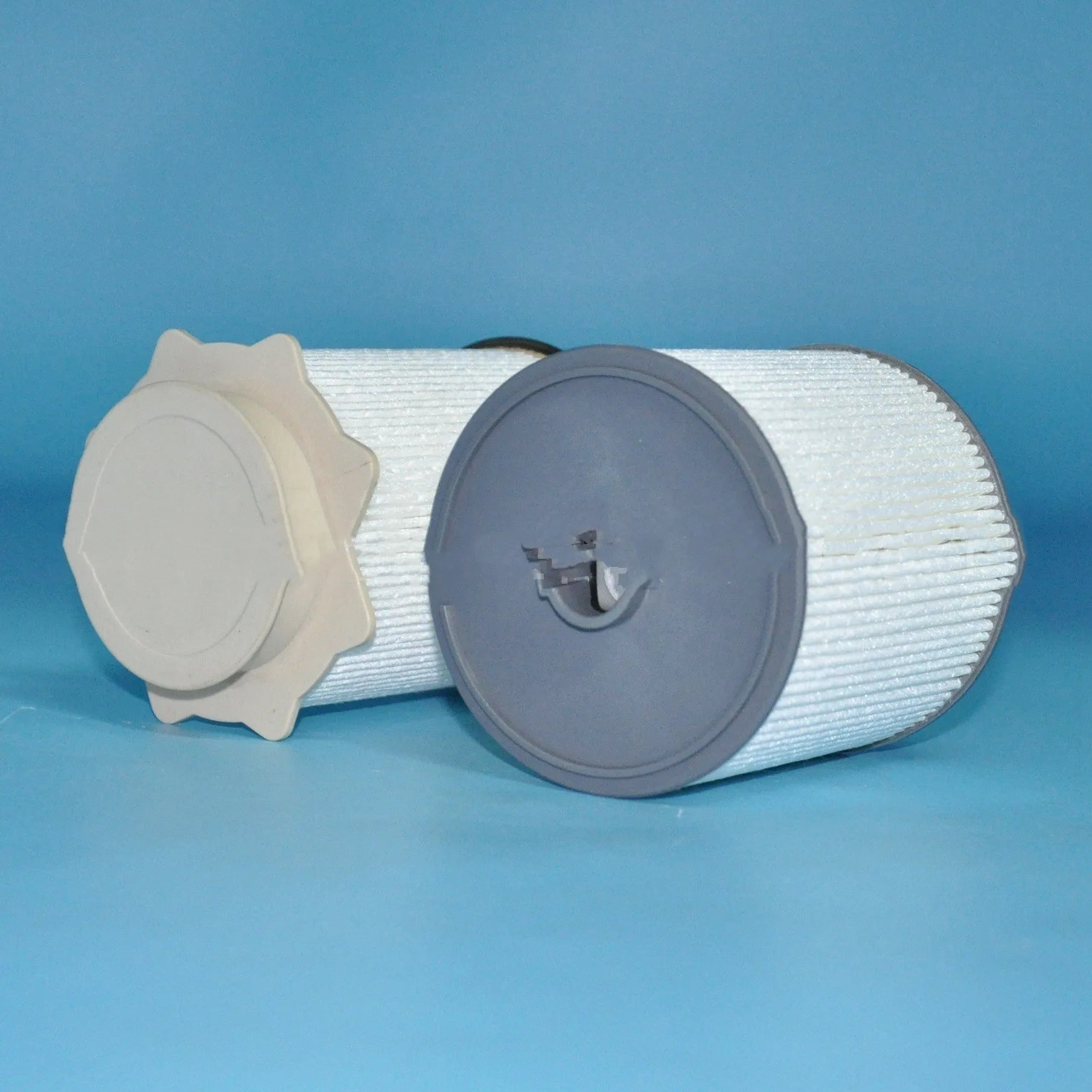 White fuel filter kit for RAM truck Cummins 6.7L diesel engine replacement.
