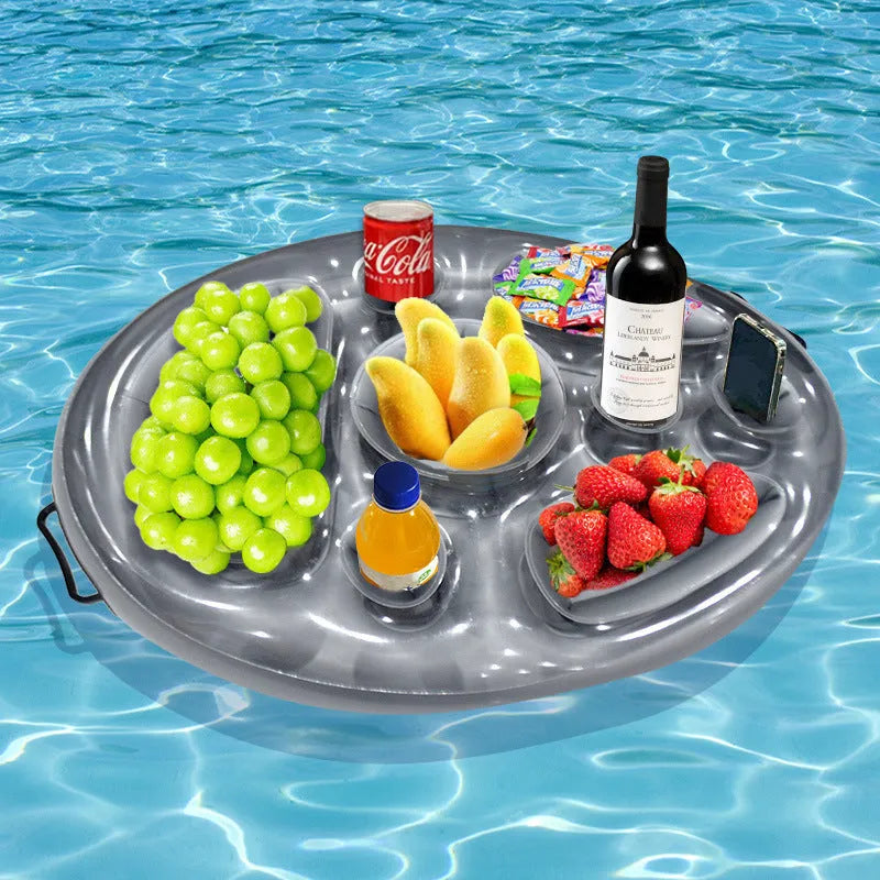 Inflatable ice bar for party gatherings with cup holders and ice bucket accessories