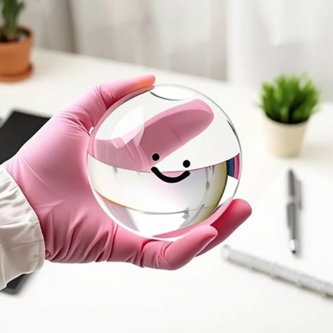 Crystal bubble ball pinch decompression TPR stress relief squeeze toy in transparent colour