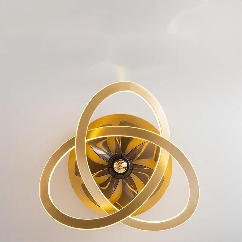 Modern simplicity ceiling fan lamp with remote control in black finish, flush mounted, 1050-1199mm diameter