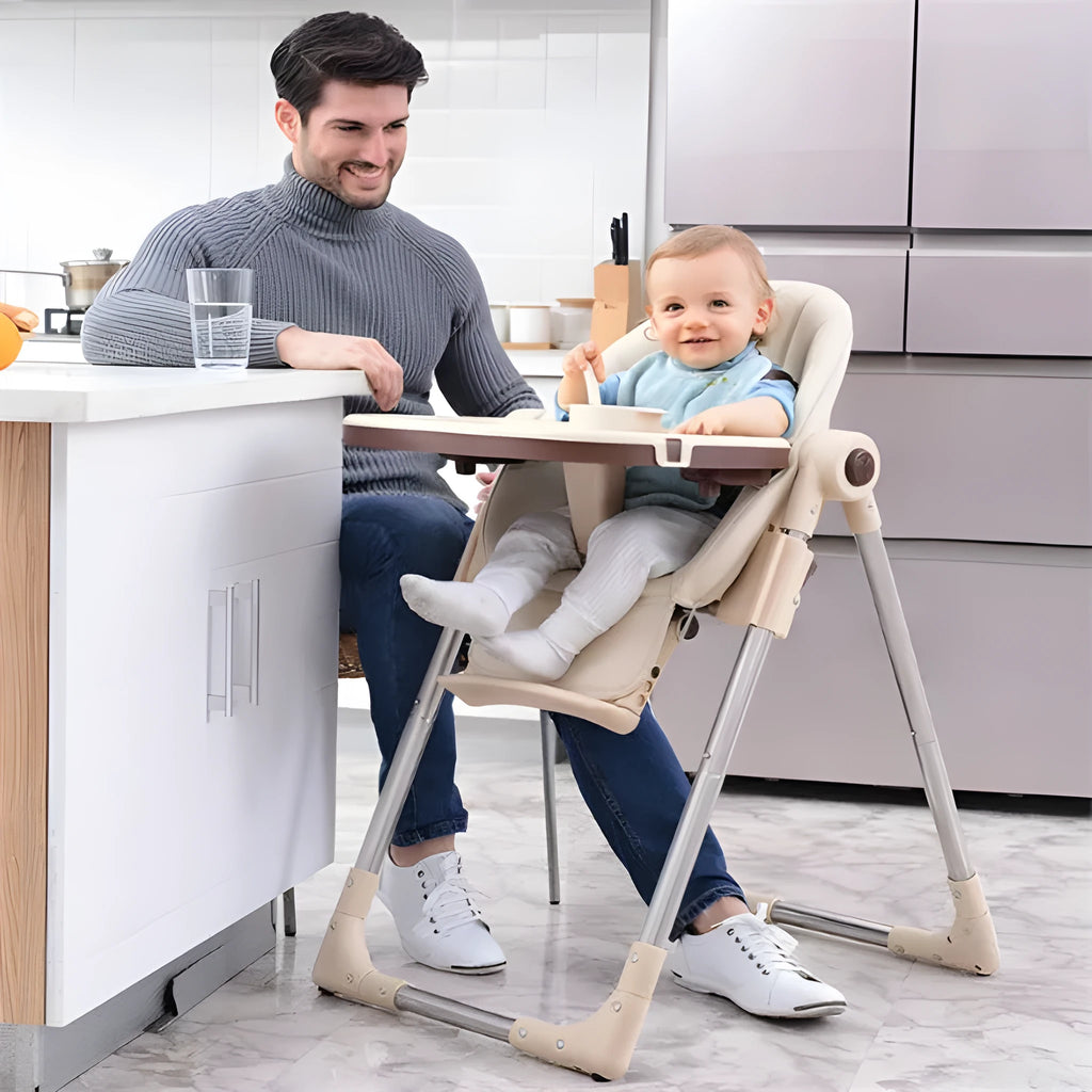 Baby chair for toddlers 24 months plus with grow-up design and eco-friendly waterproof plate, available in pink.