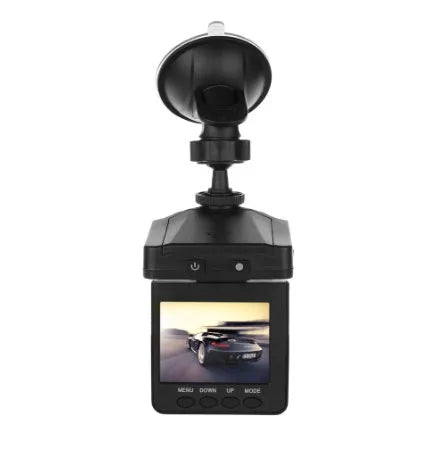 H198 car DVR dash cam with 2.4-inch screen shown in its packaging.