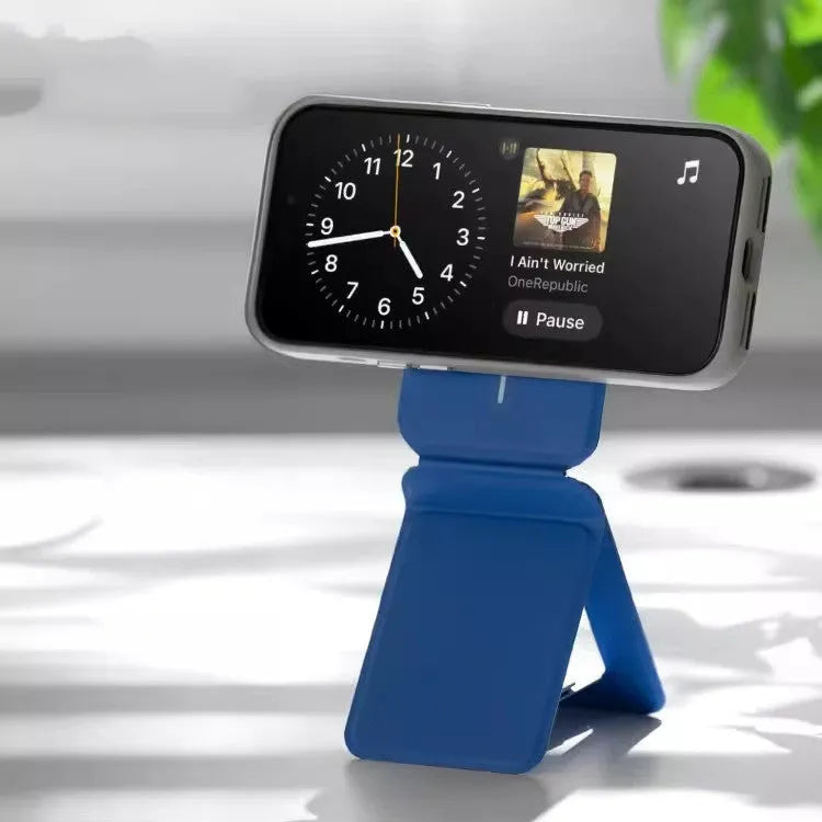Slim magnetic mobile phone holder and case in black, showing dimensions of 96.5mm by 63.5mm.
