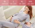 Korean style cotton nursing thermal set with cartoon print, round neck, long sleeves, and matching long trousers