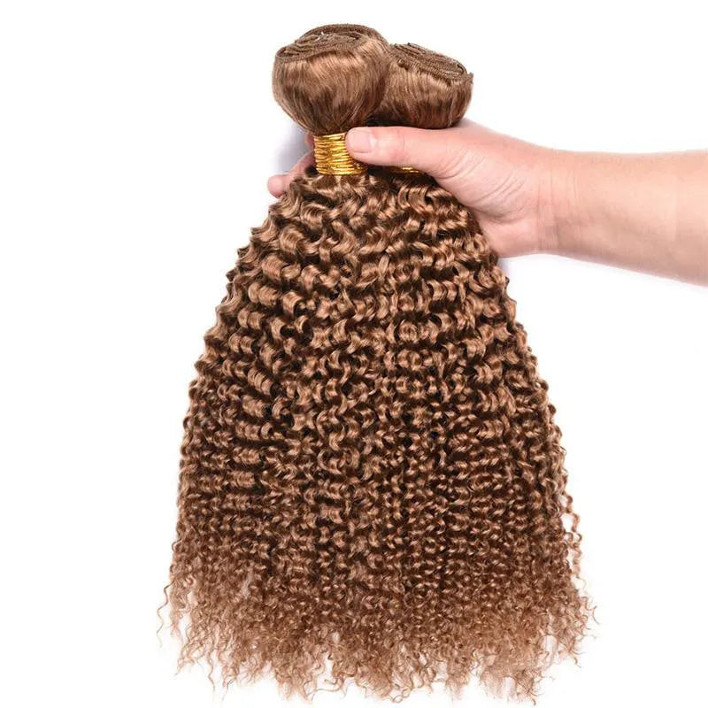 Kinky curly wave human hair wig medium length 10 to 24 inches mechanically processed