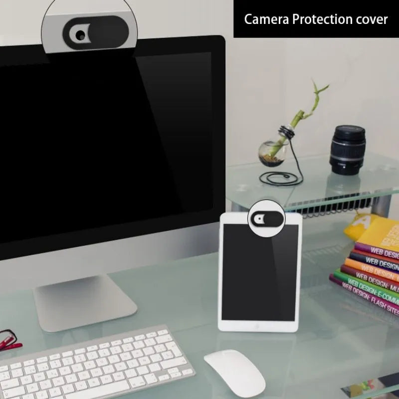 Plastic anti hacker peeping camera cover slider 18.5mm by 9mm for laptop tablet and phone