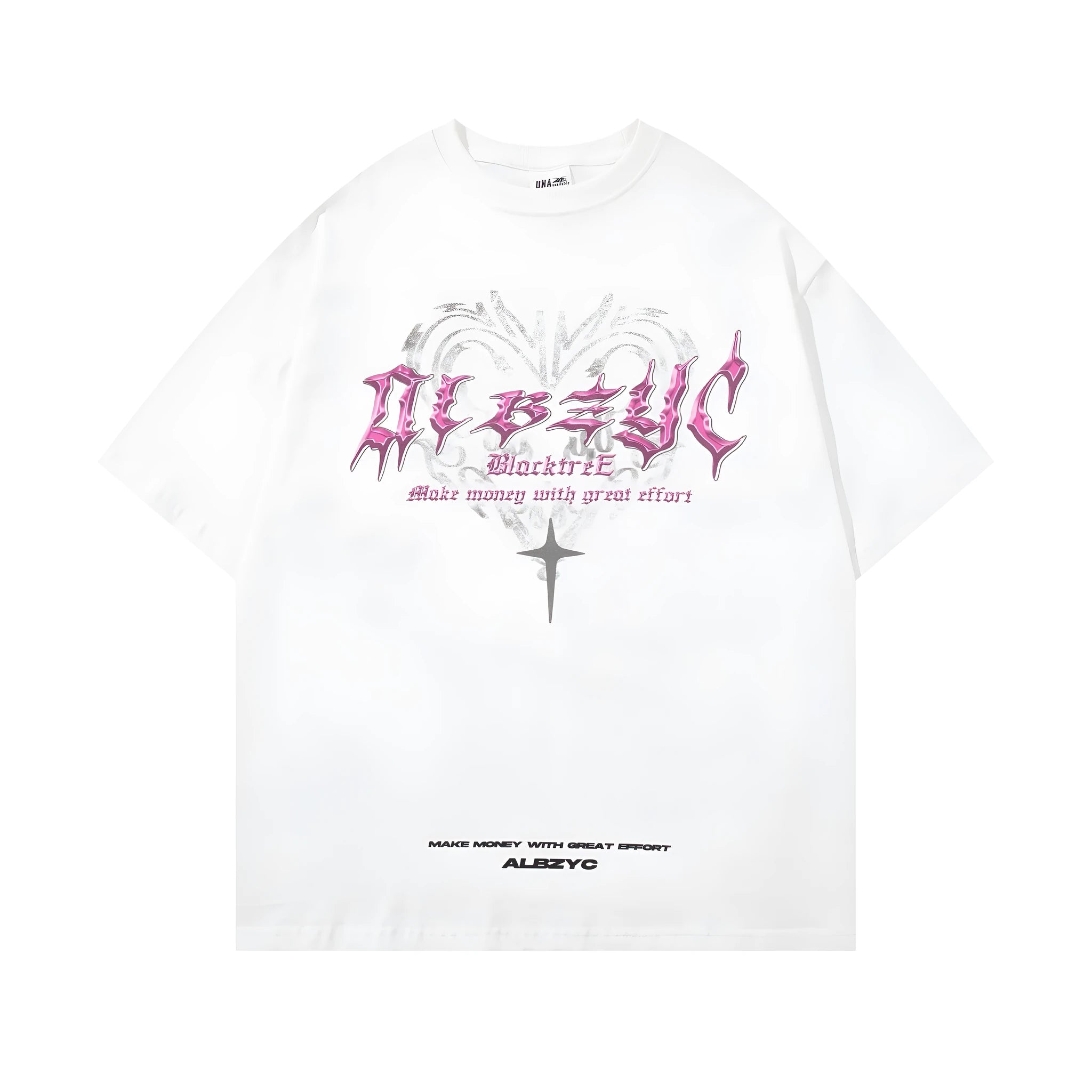 Men's retro design printed cotton t-shirt with short sleeves and round neck in loose fit