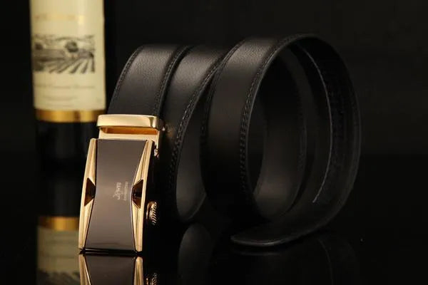 Top quality genuine full grain leather belt for men with metal buckle, available in multiple styles and sizes 110-125cm