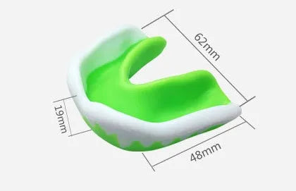 Adult boxing mouthguard with box, food grade EVA mouldable teeth guard in black, red, blue, green, white, 6.5 x 4.6cm