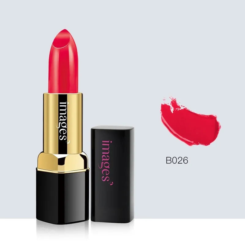 3.8g moisturising lipstick stick in a choice of 10 colours including red, pink, and orange.