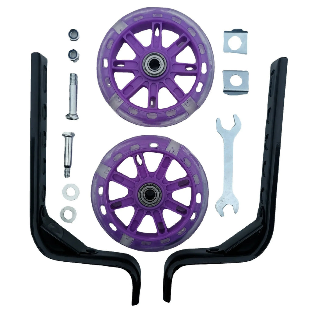 Children's bicycle stabiliser wheels kit with metal training wheels and universal bracket for 12-20 inch bikes