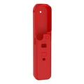 Black silicone protective sleeve cover for a PTZ camera motor body, shown next to red and orange versions.
