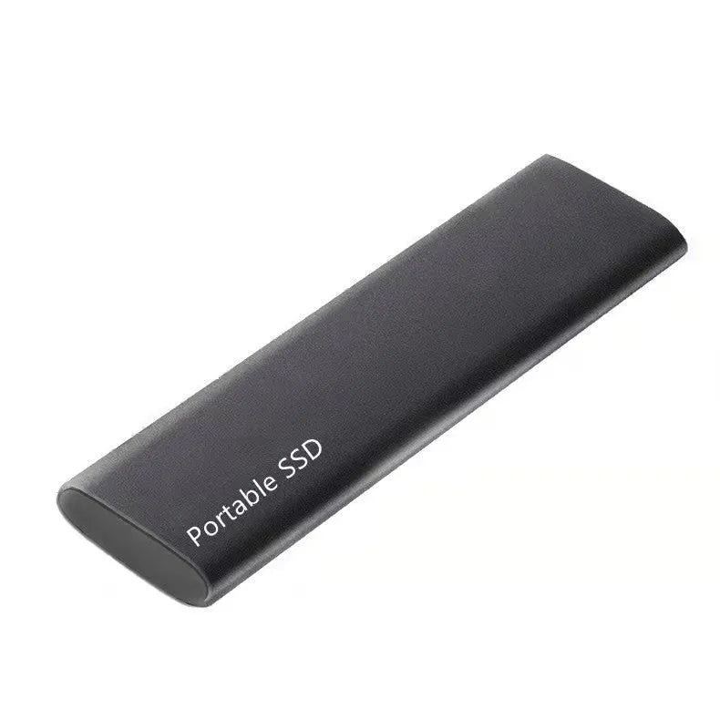 Ultra-thin mobile SSD external hard drive with metal shell in red, black, blue, or silver interface options
