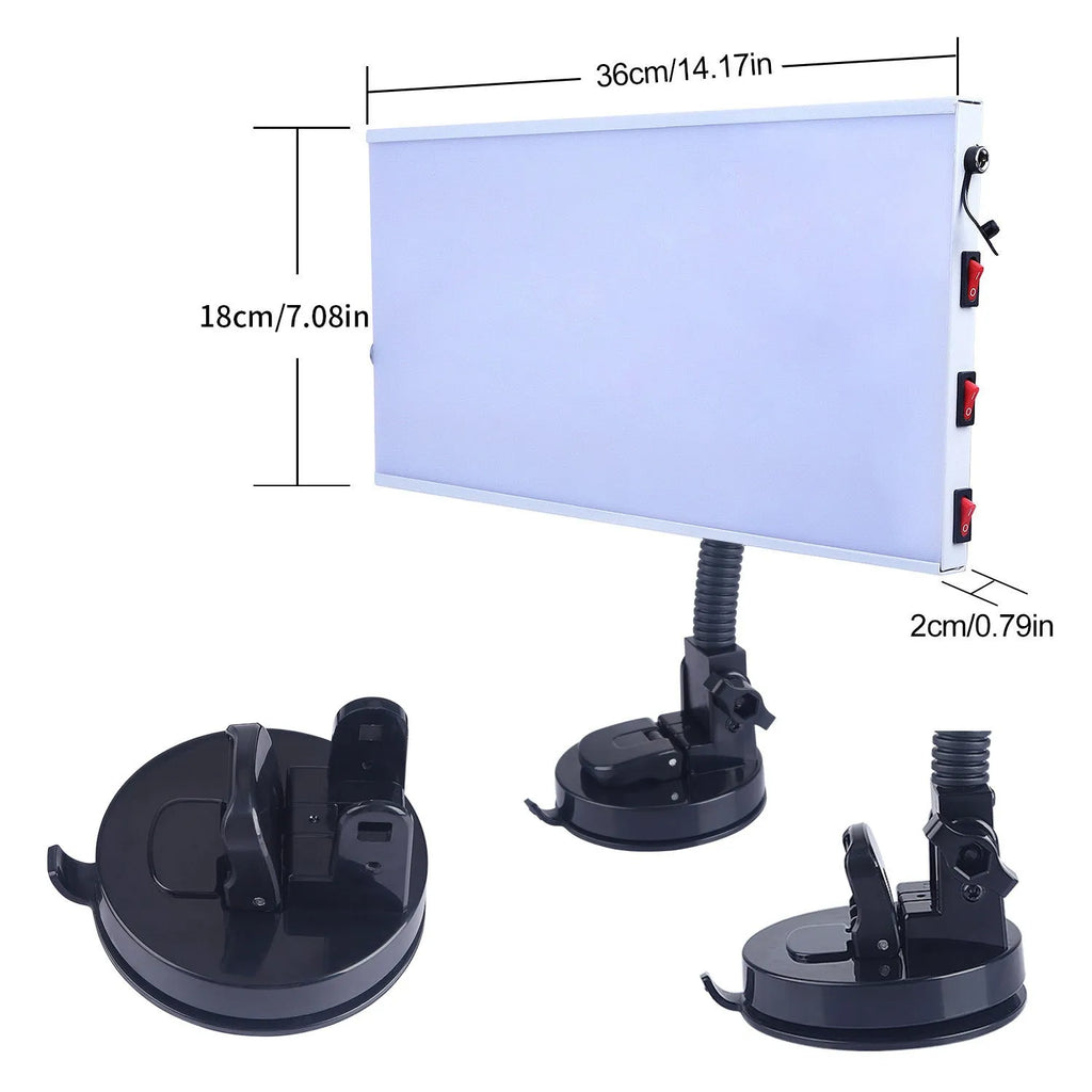 White car dent repair detector kit with concave inspection light and MPT X009 specification