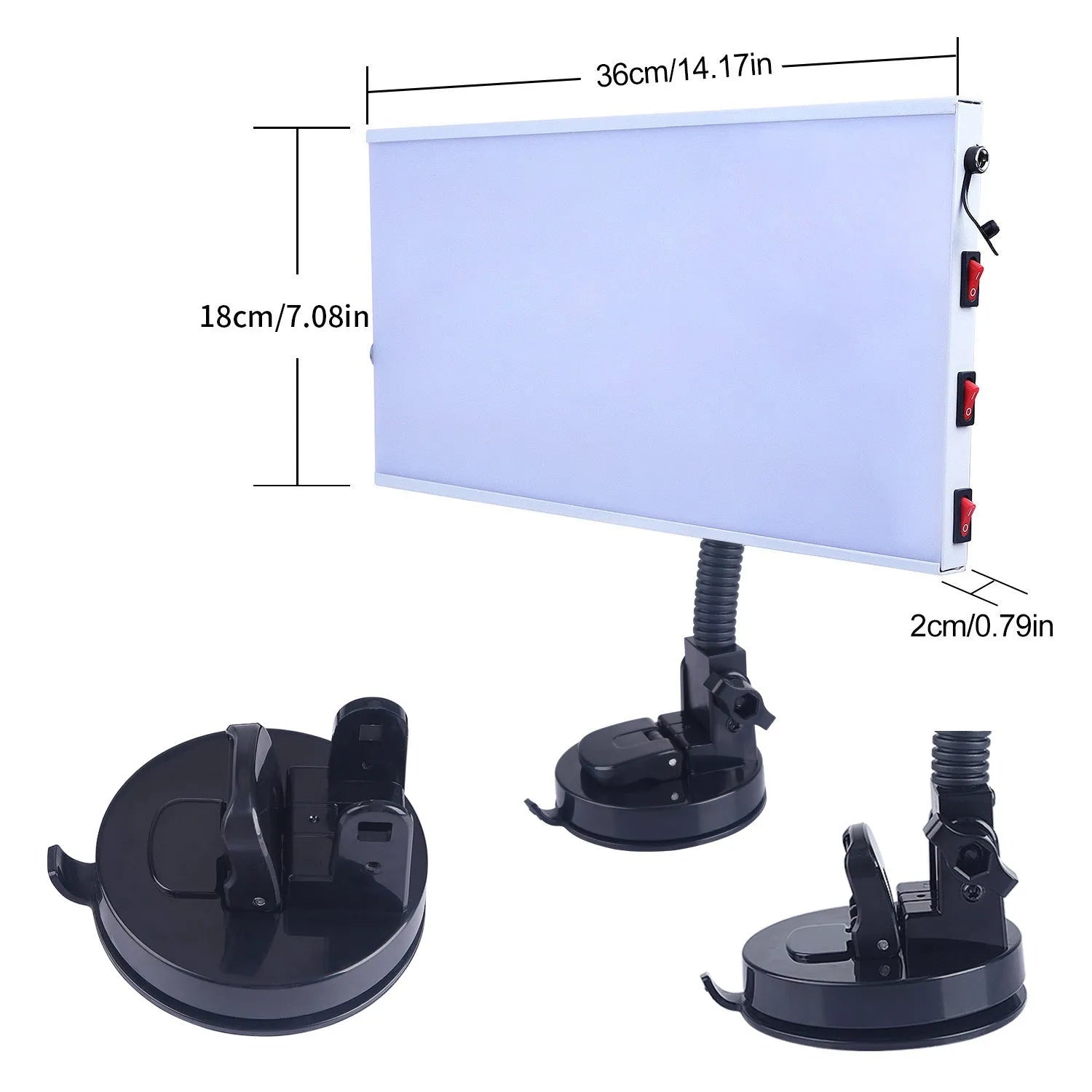 White car dent repair detector kit with concave inspection light and MPT X009 specification
