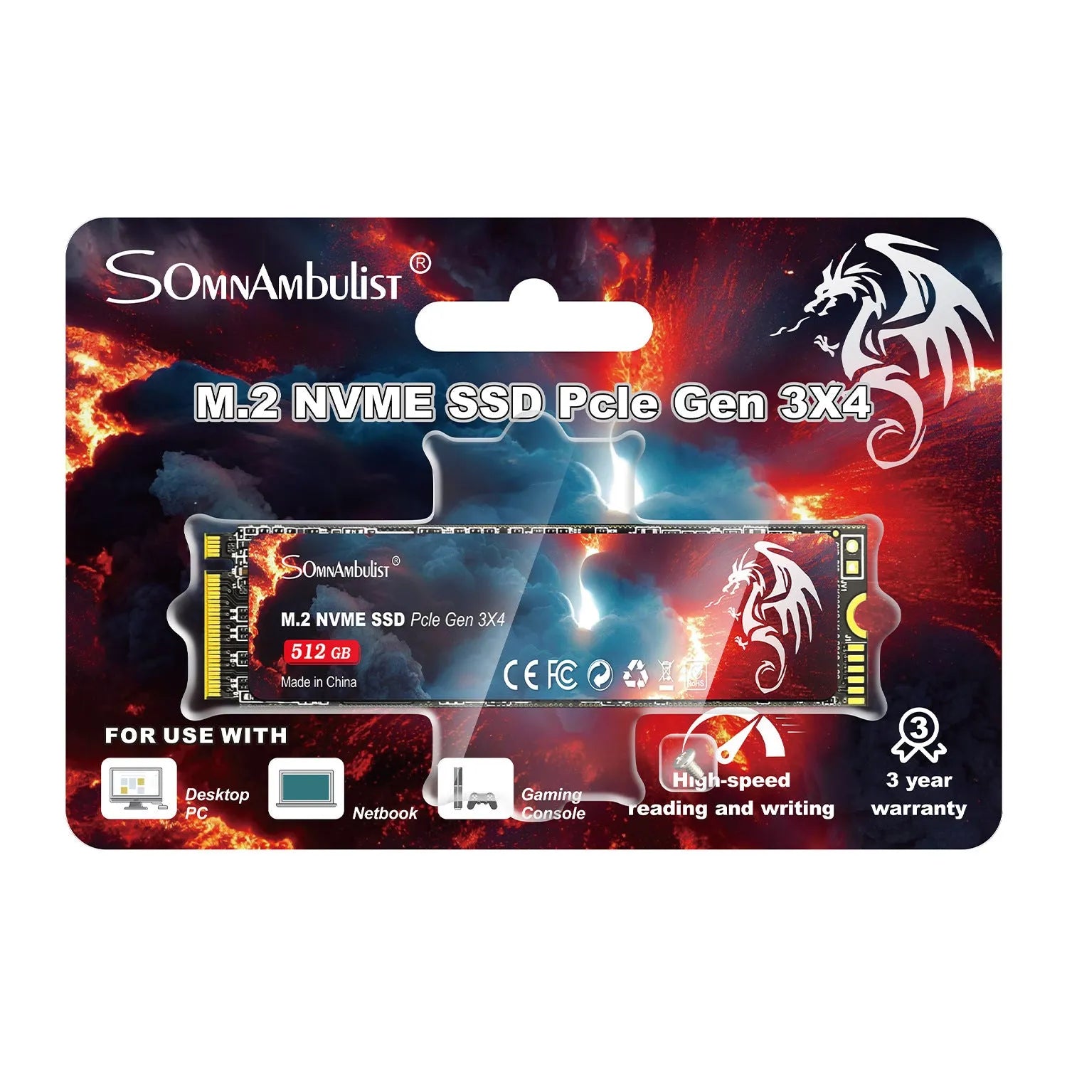 M.2 SATA solid-state drive for desktop computers with 80mm length and 22mm width