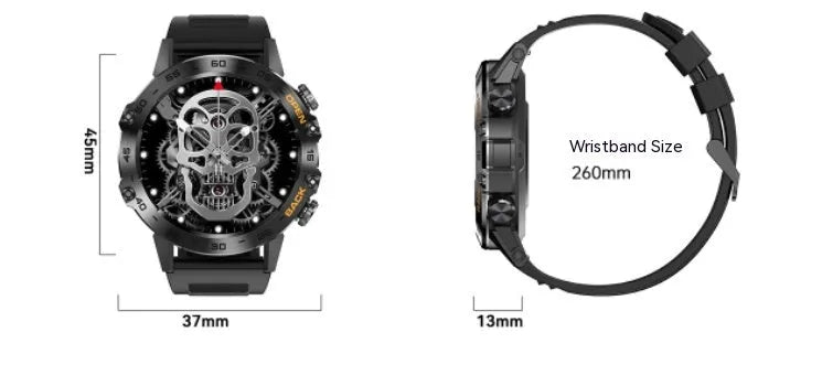Bluetooth calling smart watch with touch screen and multiple colour options for outdoor use