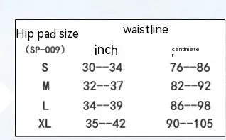 Black cycling hip protection pants with integrated padding available in S, M, L, XL sizes