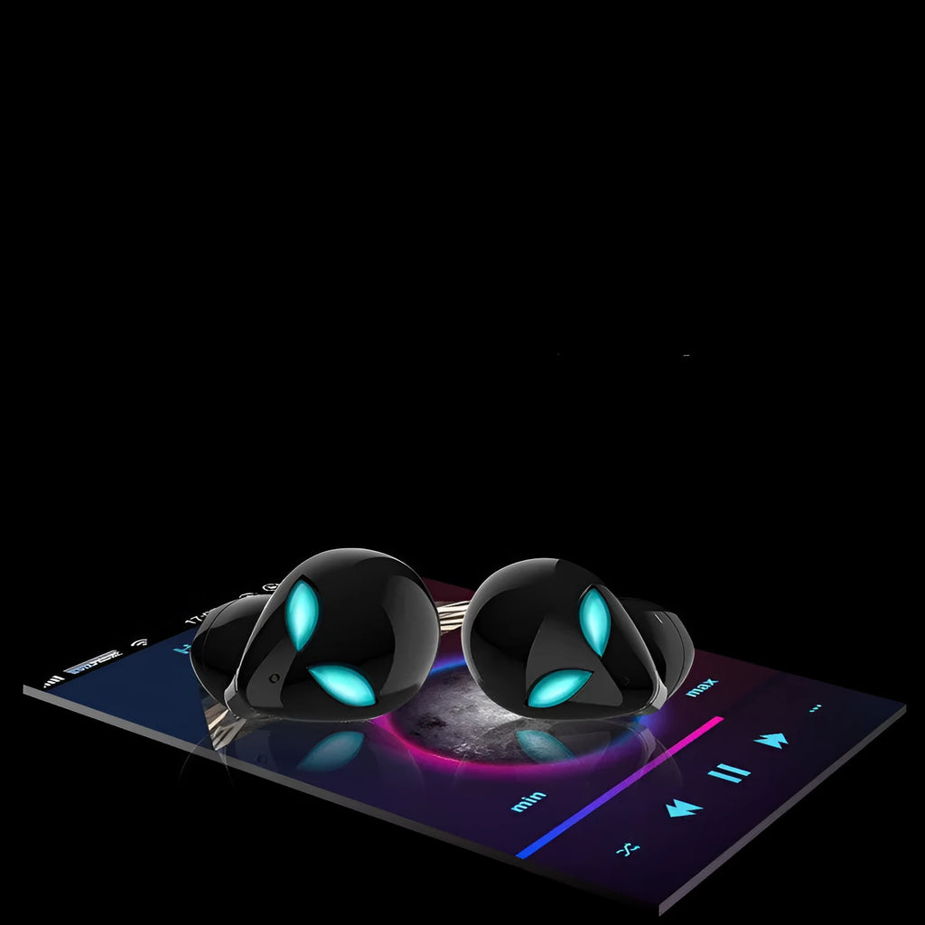 Creative Outer T8 Starman alien design Bluetooth headset and wireless charging case