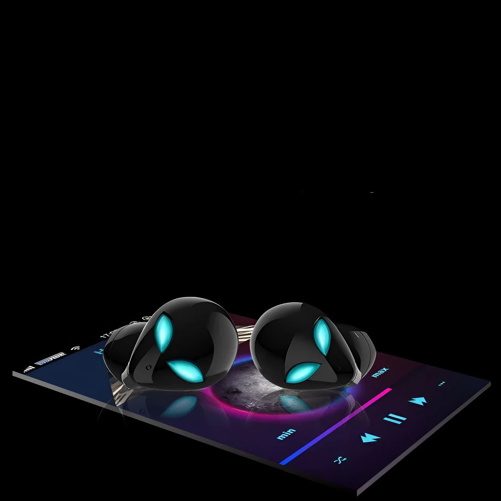 Creative Outer T8 Starman alien design Bluetooth headset and wireless charging case