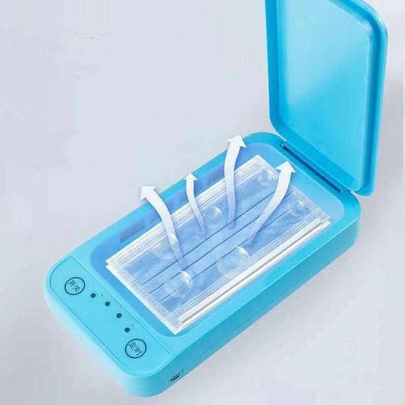White multifunctional wireless phone charger with ultraviolet sterilisation function and remote control
