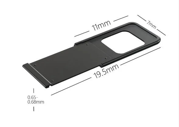 Plastic anti hacker peeping camera cover slider 18.5mm by 9mm for laptop tablet and phone