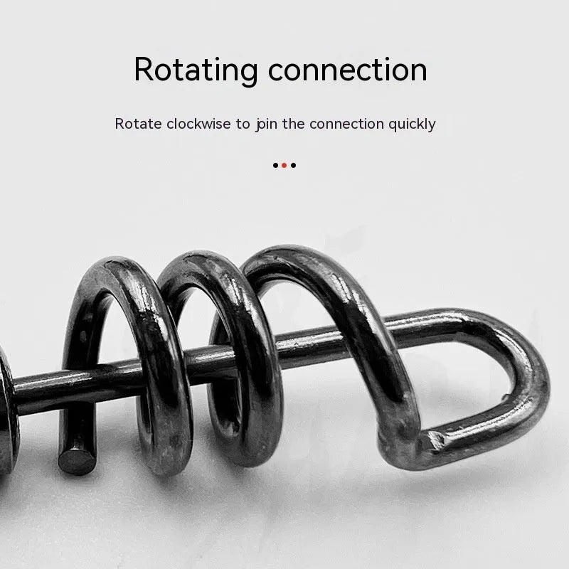 Stainless steel fishing swivel connector with 8-shaped rings in multiple sizes