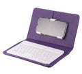 Wireless Bluetooth keyboard case in multiple colours, showing tablet in holster with detachable keyboard.