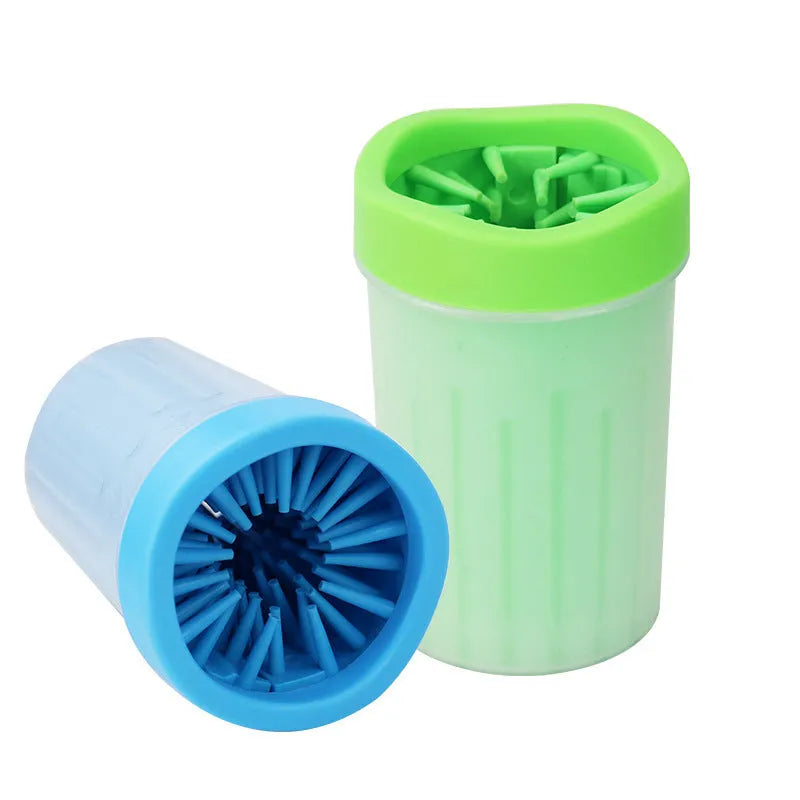 Silicone dog footwash bucket with PP base in blue, pink, or green colours for pet paw cleaning