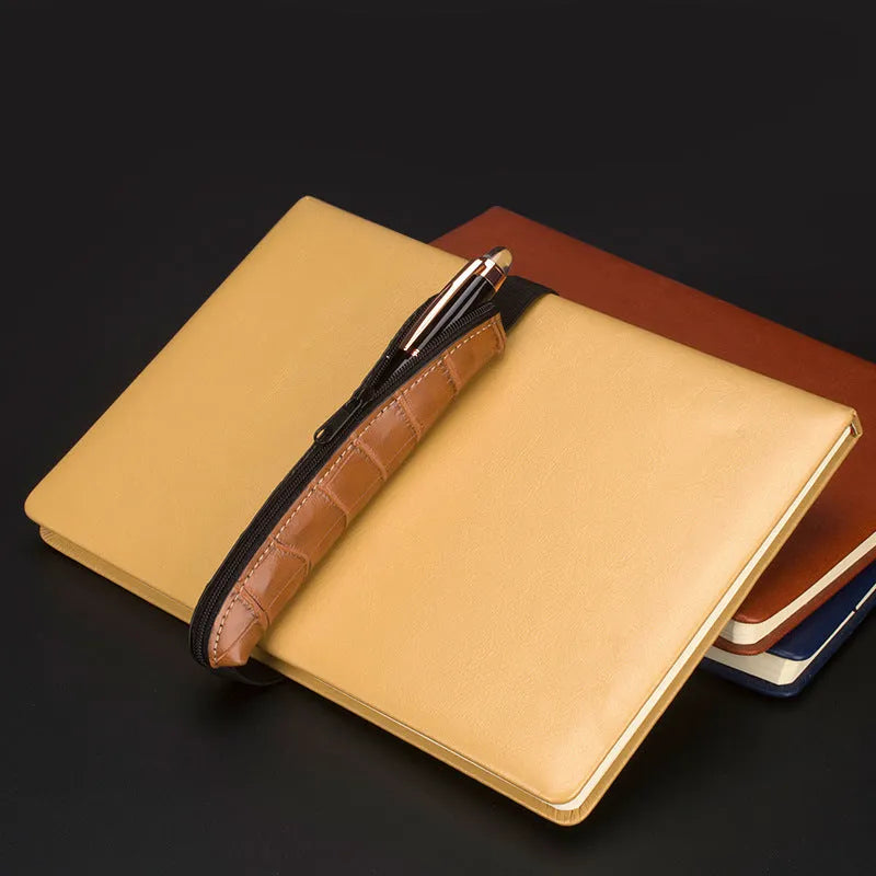 Slim long PU leather pencil case in black crocodile pattern, measuring 16.5 cm