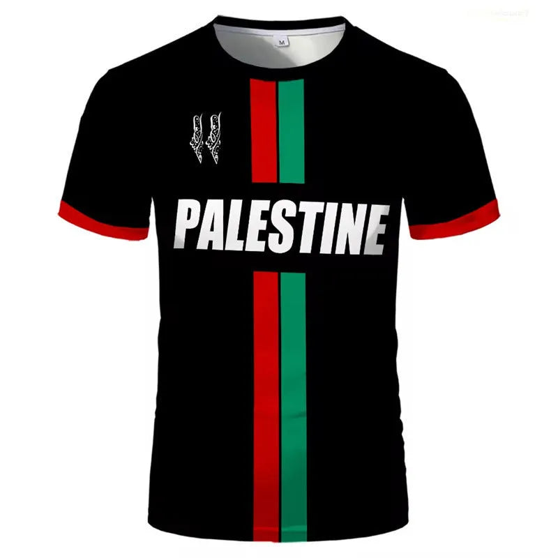 Black 3D printed football graphic on a men's white spandex t-shirt with short sleeves