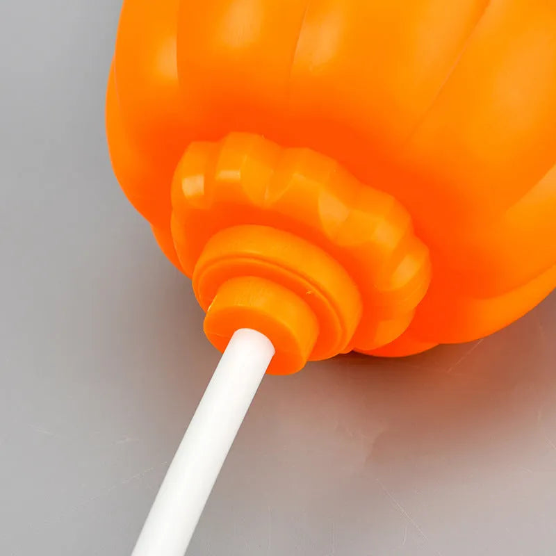 USB rechargeable plastic pumpkin lamp with yellow or purple light option
