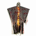 Blood-dyed luminous plastic skull ghost Halloween hanging ornament for outdoor decoration