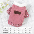 Lambswool dog vest with fleece lining in grey and pink colours for autumn and winter warmth